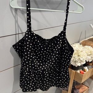 Express Black and White Polka Dot Camisole